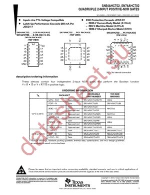 SN74AHCT02D datasheet  